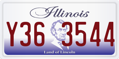IL license plate Y363544