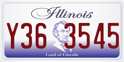 IL license plate Y363545