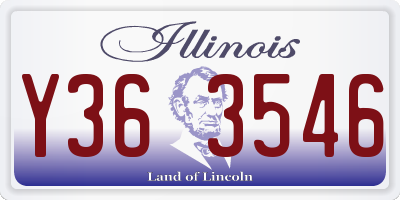 IL license plate Y363546