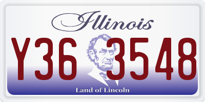 IL license plate Y363548