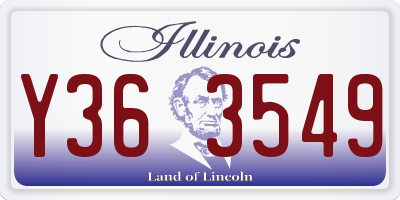 IL license plate Y363549
