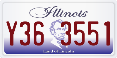 IL license plate Y363551