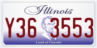 IL license plate Y363553