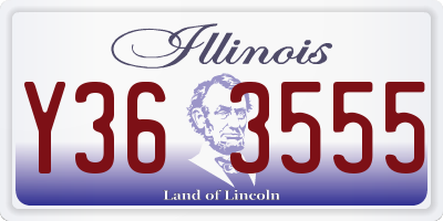 IL license plate Y363555
