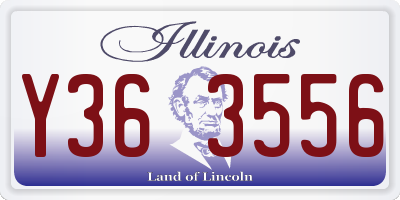 IL license plate Y363556