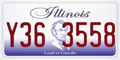 IL license plate Y363558
