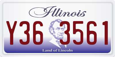 IL license plate Y363561