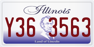 IL license plate Y363563