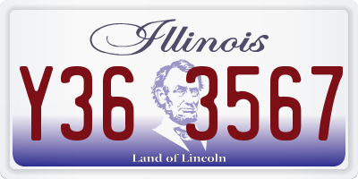 IL license plate Y363567