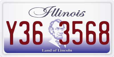 IL license plate Y363568