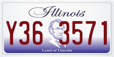 IL license plate Y363571