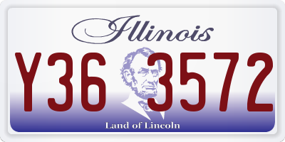 IL license plate Y363572