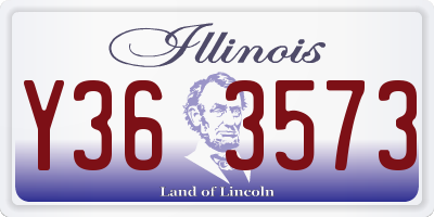 IL license plate Y363573