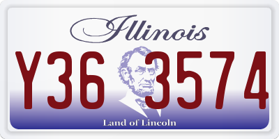 IL license plate Y363574