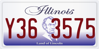 IL license plate Y363575