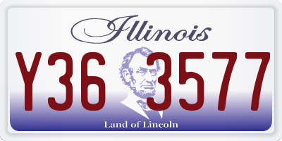 IL license plate Y363577
