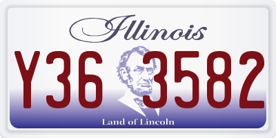 IL license plate Y363582