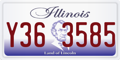IL license plate Y363585