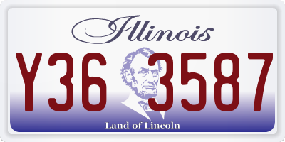 IL license plate Y363587