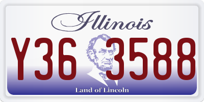 IL license plate Y363588