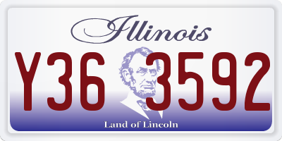 IL license plate Y363592