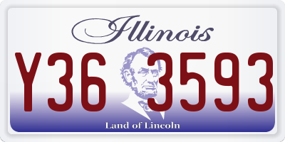 IL license plate Y363593