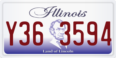 IL license plate Y363594