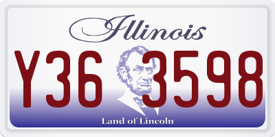 IL license plate Y363598