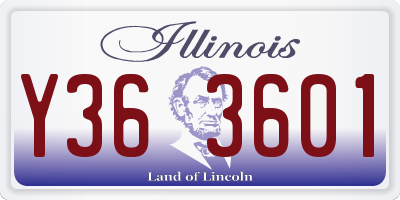 IL license plate Y363601