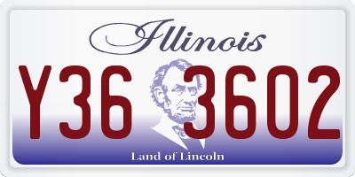 IL license plate Y363602
