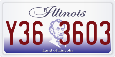 IL license plate Y363603