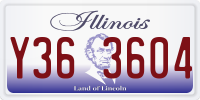 IL license plate Y363604