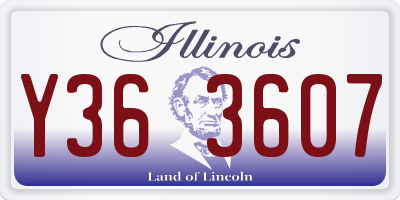IL license plate Y363607