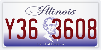 IL license plate Y363608