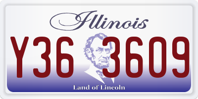 IL license plate Y363609