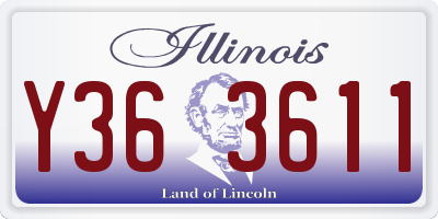 IL license plate Y363611