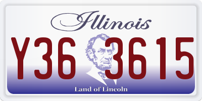 IL license plate Y363615