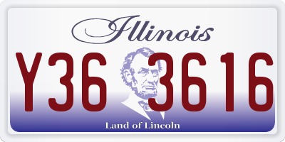 IL license plate Y363616