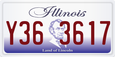 IL license plate Y363617