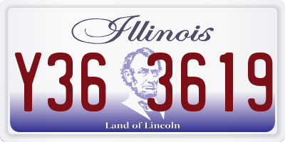 IL license plate Y363619