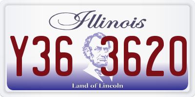 IL license plate Y363620