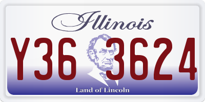 IL license plate Y363624
