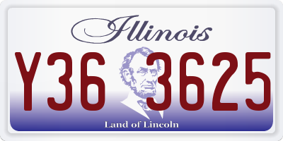 IL license plate Y363625