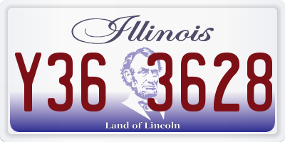 IL license plate Y363628