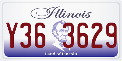 IL license plate Y363629