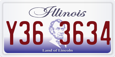 IL license plate Y363634