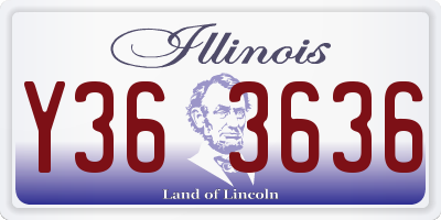 IL license plate Y363636