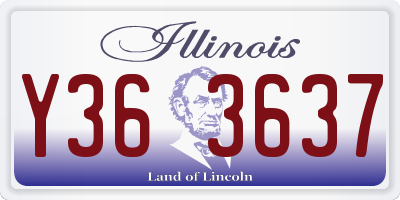 IL license plate Y363637