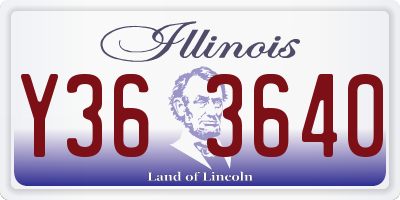 IL license plate Y363640