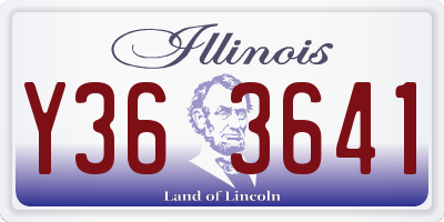 IL license plate Y363641